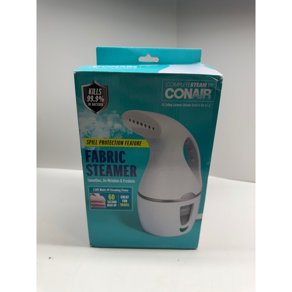 Conair CompleteSteam Handheld Fabric Steamer 1100W White Travel Garment Steamer